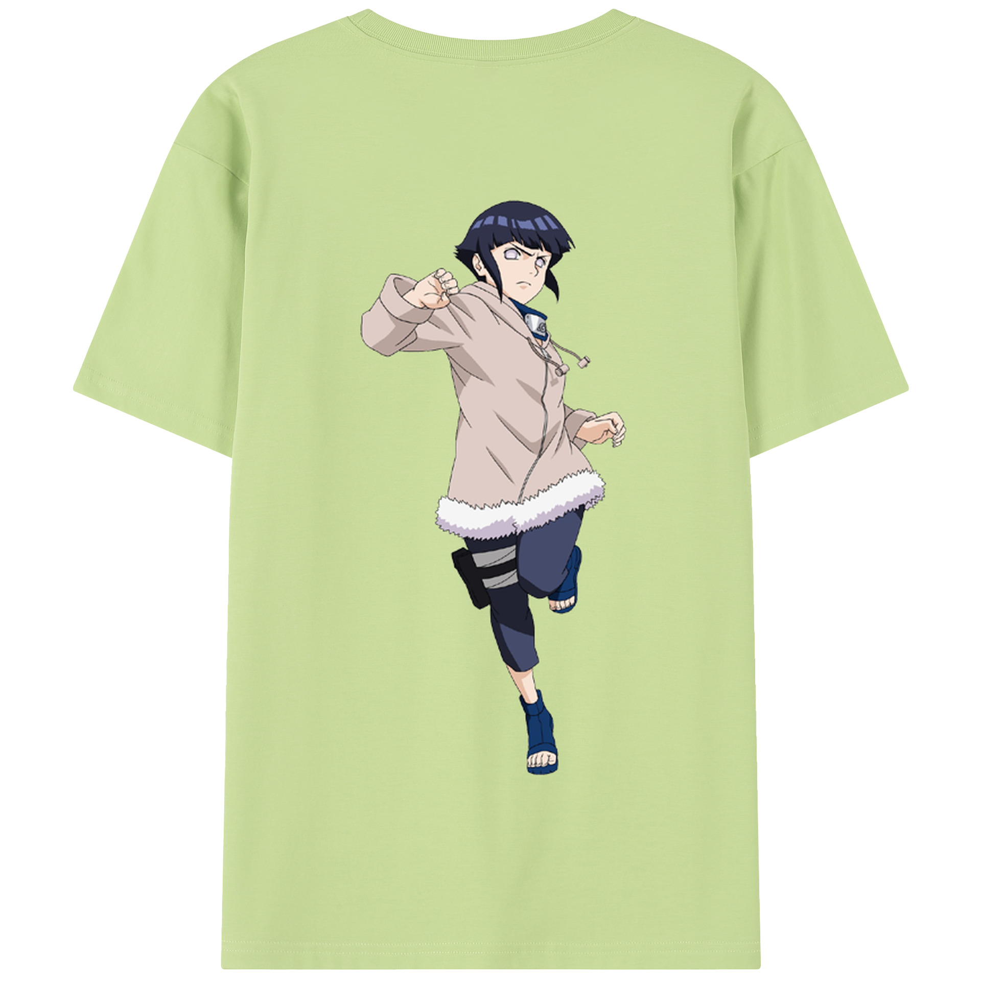（画像用） NARUTO -ナルト- 日向ヒナタ Hyūga Hinata 綿100％半袖Tシャツ（背面プリント）